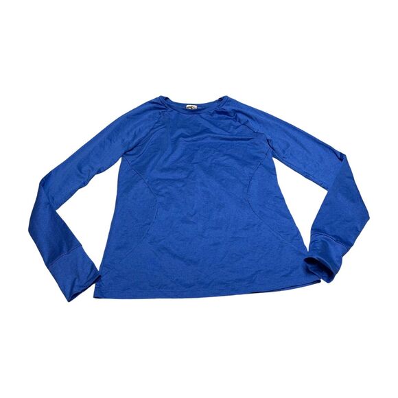 Athletic Works Running Shirt Women's Small Blue Stretch Long Sleeve Workout - Picture 1 of 7